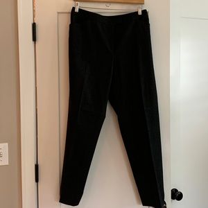 Lafayette 148 Manhattan slim ankle pant charcoal summer wool